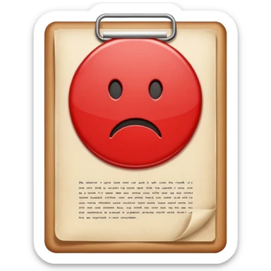 solo un documento con un simbolo de denegado sticker