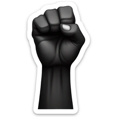 Black raised fist sticker