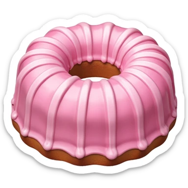 Pink Bundt cake sticker