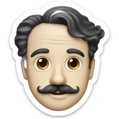 moustache charlie chaplin sticker