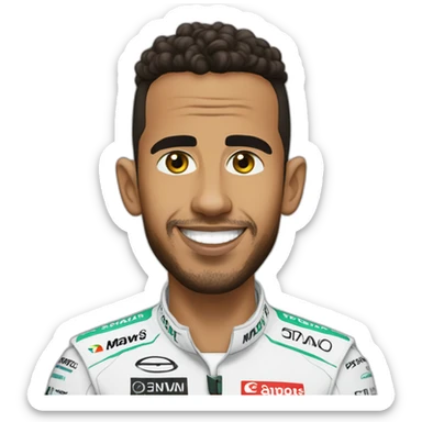 Lewis Hamilton dans une F1 sticker
