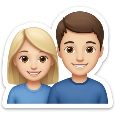 Sister and brother sticker