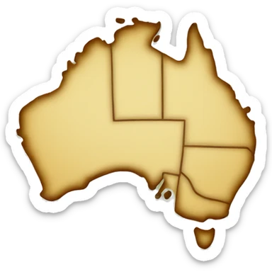 Map of Australia sticker