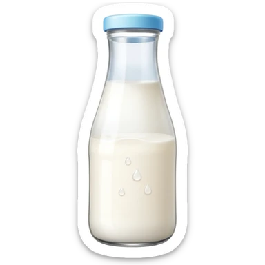 baby Milk bottle with measuring marks and milk drops sticker