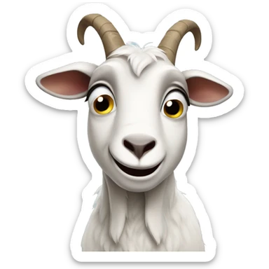funny crying goat with tears sticker