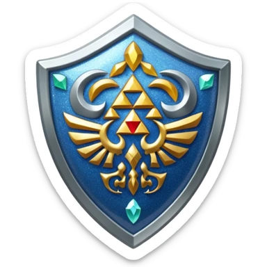 glitter shield Hylian sticker