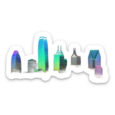 City of Dallas at night, cool.Vibe￼ sticker