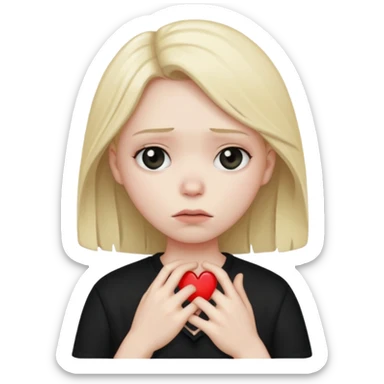  heart broken with ring sticker