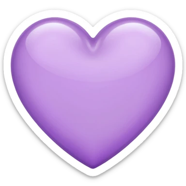 Light purple heart sticker