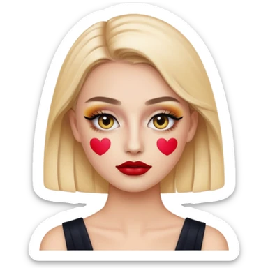 Emoji makeup Dior sticker