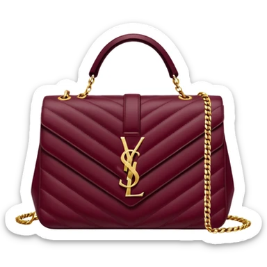 Maroon YSL bag sticker