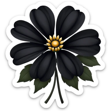 Ramo de flores negras  sticker