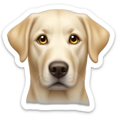 White labrador golden-retriever mix sticker