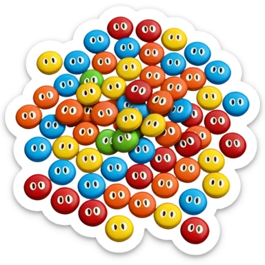 M&m chocolate sticker