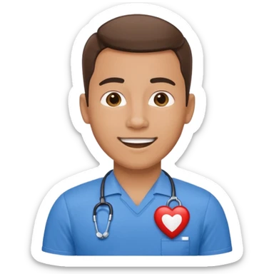 CPR instructor that looks happy sticker