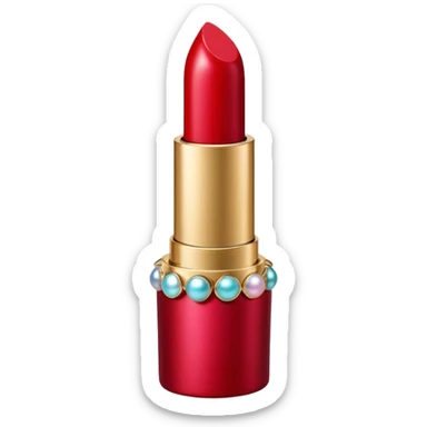 Ysl lipstick with colorful pearl shells  sticker