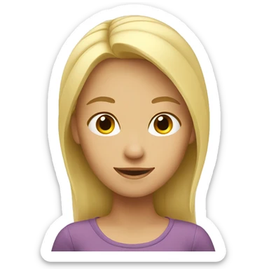 Blond girl tannig  sticker