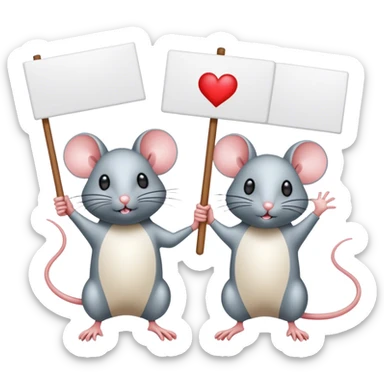 Transgenic mice with protest signs sticker