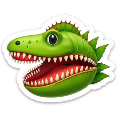 venus fly trap without a face, more realistic sticker