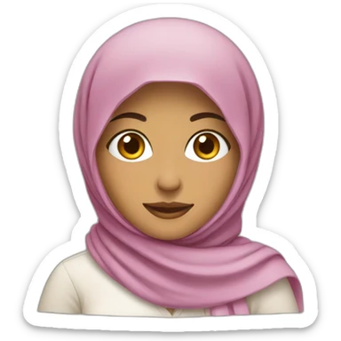 Arab woman in headscarf sticker