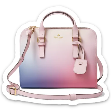 Realistic pastel ombre Kate Spade satchel purse without strap. sticker