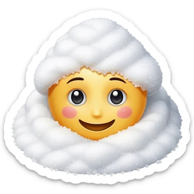 Happy face with a pile of salt sticker