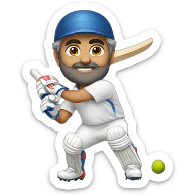 Ajith playing cricket  sticker