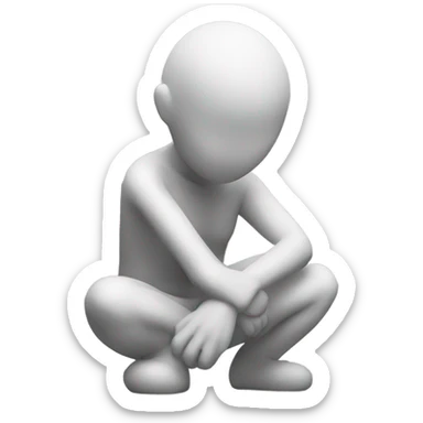 squatting emoji sticker