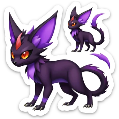 Noivern-Zorua-Nargacuga-Torracat-Fakemon-hybrid full body sticker