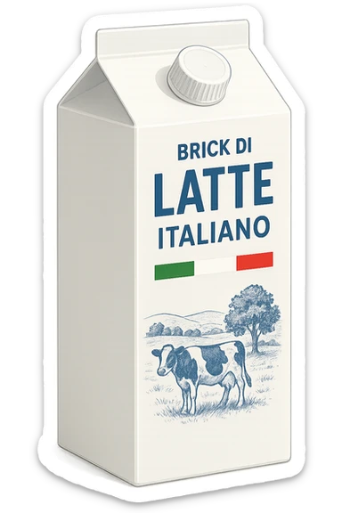Brick di Latte italiano sticker