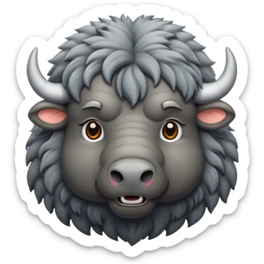 A gray buffalo sticker