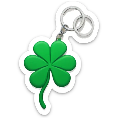 clover keychain sticker