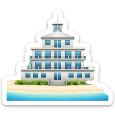 buildings of a laboratory like CRIOBE in French Polynesia
 sticker