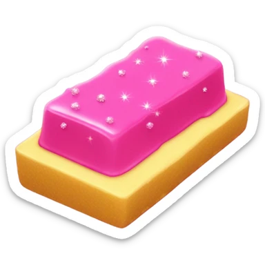 Hot pink stick of butter with glitter  sticker