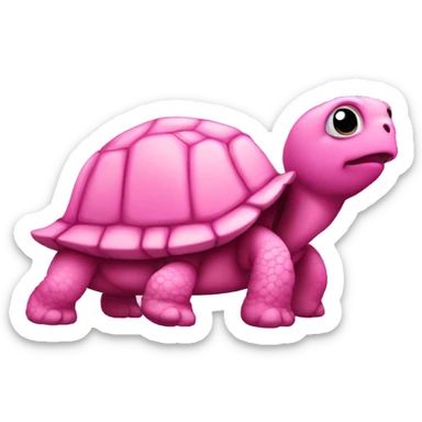A pink turtle sticker