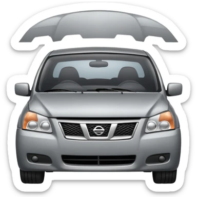 a sad Nissan Sentra sticker