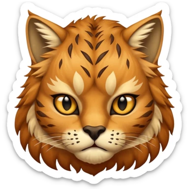 prehistoric cat wearing animal skin sticker