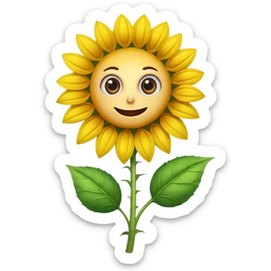 An exact  picture of the sunflower from Plants vs. Zombies sticker