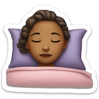 The girl sleeping sticker