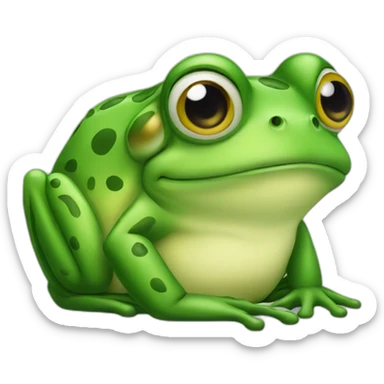 Frog pensive sticker
