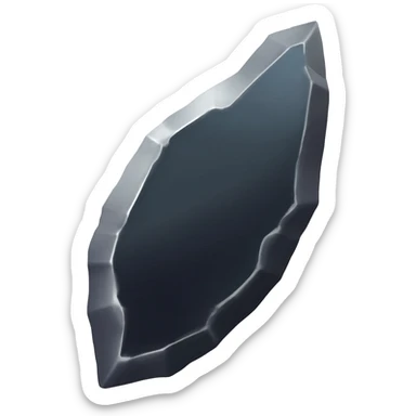 сгенерируй тёмный осколок в прозрачном фоне в и в форме 112 x 112 sticker