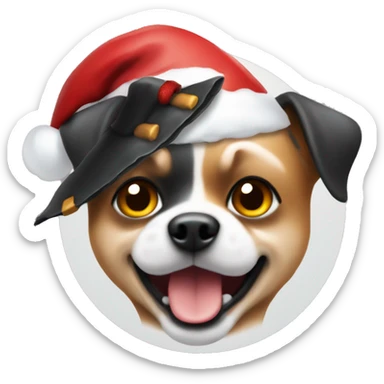 Friday the 13th, Jason wearing a Santa hat and holding a Chihuahua sticker