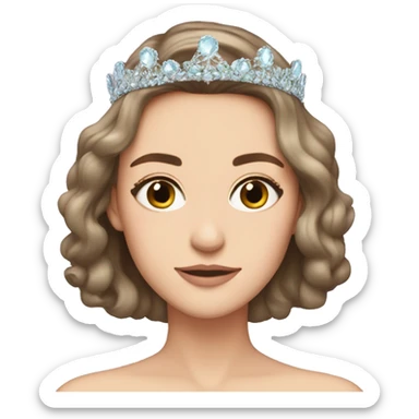 Kiera knightly wearing a pastel tiara sticker