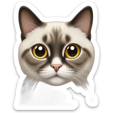 chat siamoi un peu gros sticker