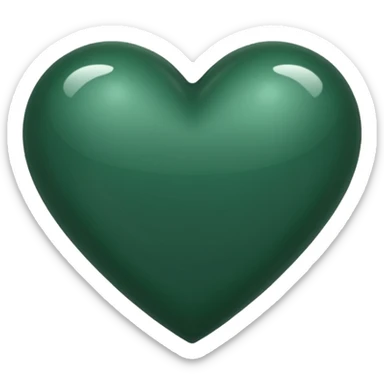 Dark green heart emoji sticker