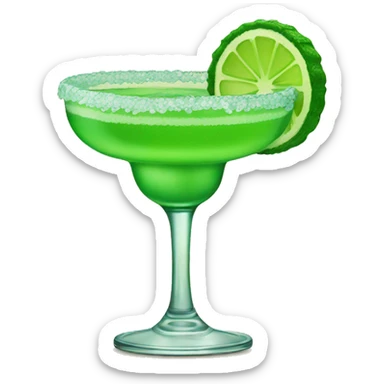 Green margarita in a margarita glass sticker