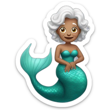 Mermaid, grandma sticker
