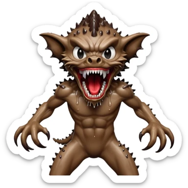 A stranger things demogorgon that look like it is going to run away sticker