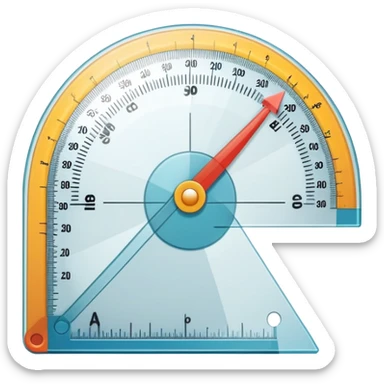 
110 / 5.000
I need the emoji that represents a protractor, that is, the school element used to measure angles sticker