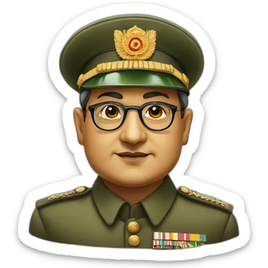 subhash chandra bose face sticker